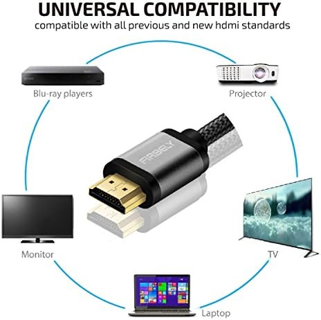 כבל HDMI במהירות גבוהה של כבל HDMI- UHD HDMI חוט קלוע מחבר מצופה זהב זהב 60 הרץ מהירות גבוהה מהירות