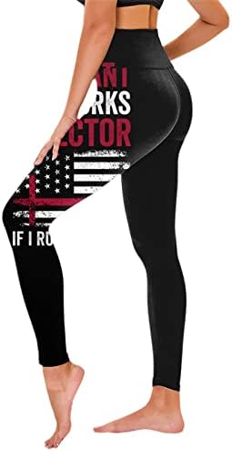 ארהב 4 ביולי חותלות לנשים דגל אמריקאי פטריוטי נמתח מכנסיים רכים חמאה להפעלת אימון יוגה
