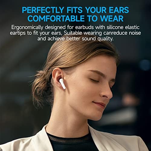 היברידי מבטל רעש פעיל אוזניות אלחוטיות, באוזניים Bluetooth 5.3 אוזניות סטריאו, Mankiw אלחוטית אלחוטית
