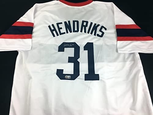 ליאם הנדריקס חתום על חתימה עם חתימה לבנה בייסבול בייסבול בקט COA - Size XL - שיקגו קנקן
