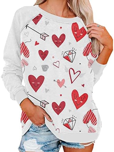 Oplxuo נשים אהבה לב ראגלנים חולצות טריקו