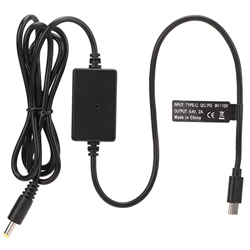 SANPYL USB C ל- DC 8.4V כבל חשמל, 1.36 מ 'אורך 9V 12V סוג C ל- DC 8.4V 2A חוט USB מתכוונן חוט חשמל, ממשק