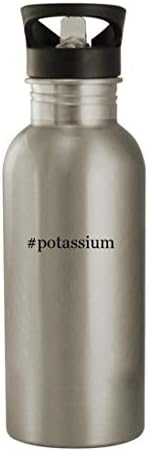 מתנות Knick Knack potassium - 20oz נירוסטה hashtag בקבוק מים חיצוני, כסף