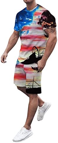 חולצות שמלה של BMISEGM לגברים רזים מתאימים ליום העצמאות לגברים דגל אביב אביב קיץ פנאי ספורט נוח נוח
