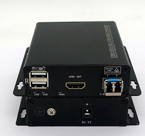 Transwan 4K HDMI מעל מאריך סיבים עם יציאת מקלדת ועכבר עד 10 קמ עם 10 ג'יגה -ביט לשנייה SFP מעל סיבים 1, מקסימום