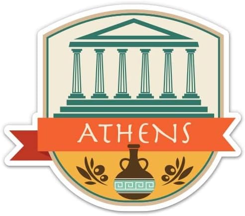 אתונה יוון - מדבקת ויניל 3 אינץ