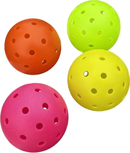 NVZ Sports חמוצים חיצוניים - 40 כדורי חמוצים עמידים של חור - אושרו לכל סוגי משוטים חמוצים עץ ומגרש טניס