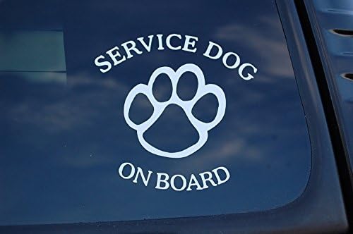 כלב שירות על מדבקה מדבקה ויניל K9 זהירות מכונית גודל/צבע!