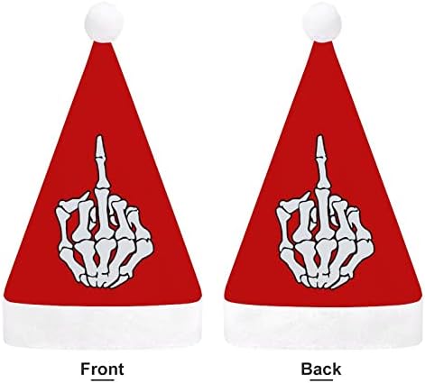 לזיין אצבע אמצעית חג המולד כובע סנטה כובעי חג המולד עץ קישוטי חג דקור מתנות למבוגרים נשים משפחת גברים