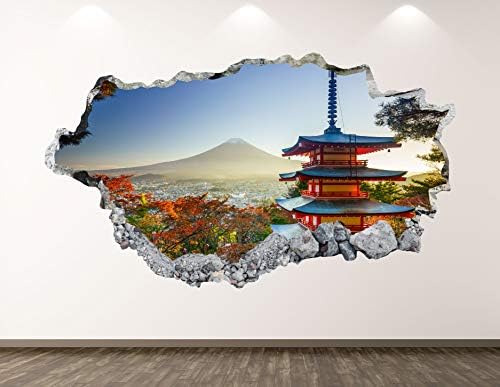 מערב הר ווסט יפנית קיר קיר קיר מדבקות אמנות 3D מבצרים מנופצים מדבקת פוסטר לילדים חדר קיר מתנה