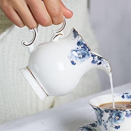 ZLXDP עצם פרח כחול סין קפה סט קרמיקה סט קרמיקה סיר כוס קרמיקה קערת סוכר קומקום קפה סט מתנות