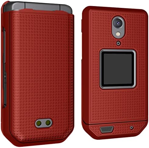 מארז NakedCellphone לטלפון Flip Cat S22, כיסוי מגן מעטפת קשה - אדום