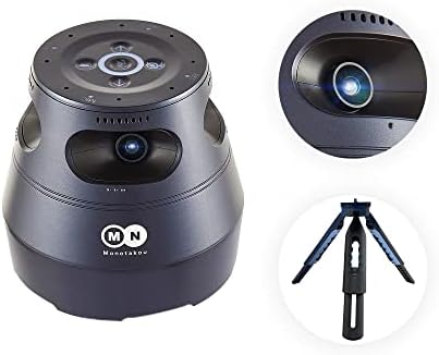 מצלמת ועידת וידאו מונוטקו, 1080 פני 360 מצלמת אינטרנט 8 מיקרופונים,2 מצבי וידאו, מצלמת קול/פנים/דמות