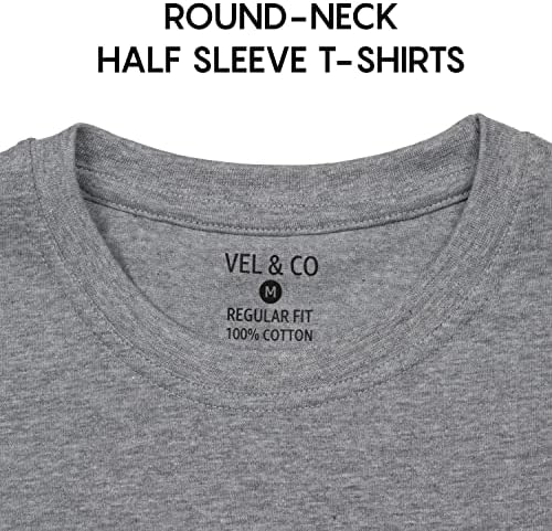 Vel & Co Mens Mens עגול צוואר עגול שרוול קצר