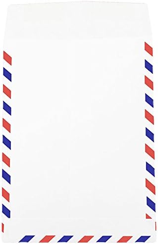 נייר ריבה 9 x 12 מעטפות דואר אוויר - לבן - 50/חבילה