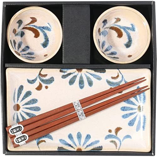 צלחות צלחות סושי יפניות של טיקוסאן, מנות מקלות מקלות סויה, סט