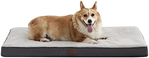 מיטת כלב אטום אטום אטום מיטת כלבים -מזרן מחמד שטוח שטוח לארגז -כיסוי נשלף של שרפה מפוארת, בד אוקספורד