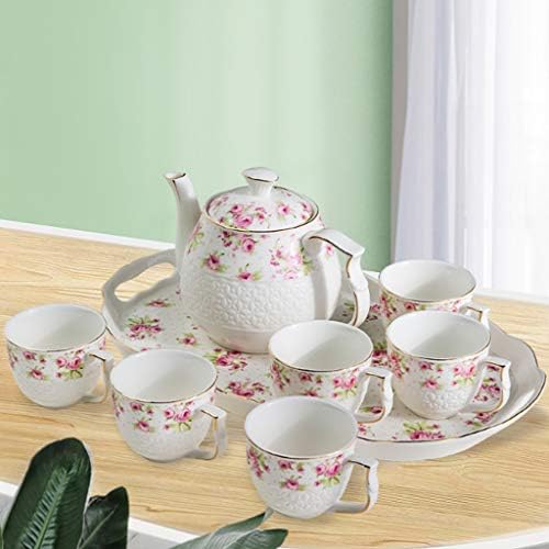 SEPILA קרמיקה כוס תה סט פרחים סט תה בריטי אחר הצהריים תה שחור סט קרמיקה קרמיקה קומקום עצם עצם