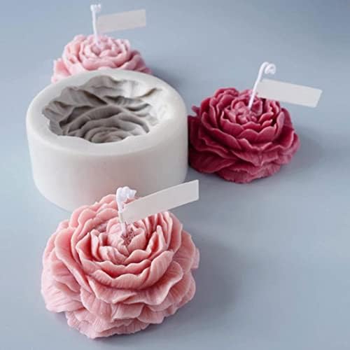 עובש סיליקון של Eioflia, עובש לקישוט פרחי ורד לסבון נרות מלאכה DIY קישוטים דקורטיביים אומנות תבנית