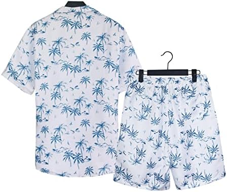 סטים קצרים לגברים 2 תלבושות חתיכות חולצות גברים מכנסי חוף מכנסיים חליפת חליפת קיץ גברים