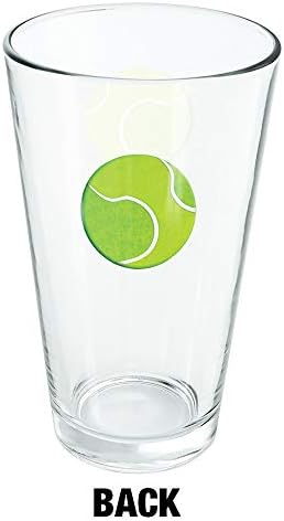 כדור טניס 16 כוס ליטר עוז, זכוכית מחוסמת, עיצוב מודפס & מגבר; מתנת מאוורר מושלמת / נהדר עבור משקאות קרים, סודה,