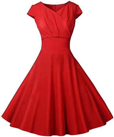 שמלת קוקטייל ללא שרוולים וינטג 'נשים מוצקות צבע שמלת נשים וינטג' שמלת כלה עם צבע נוסף