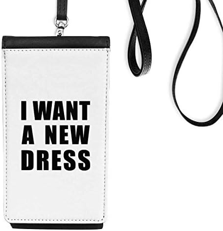 אני רוצה ארנק טלפון שמלה חדש ארנק תליה כיס נייד כיס שחור