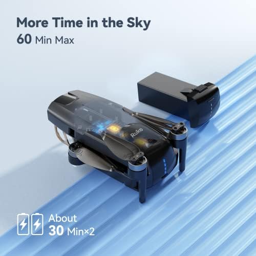 מלטים של Ruko F11mini עם מצלמה למבוגרים 4K, מתחת ל -250 גרם, 2 סוללות זמן טיסה 60 דקות, מתקפל וקל
