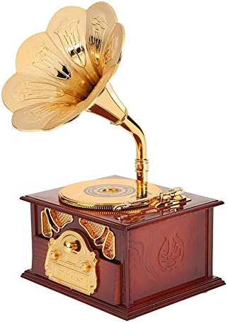 Alicacho Vintage Phonograph Box, קופסת מוסיקה תכשיטים גרמופונים רטרו רטרו קופסת תכשיטים גרמופון