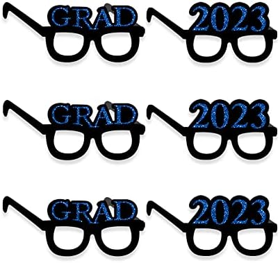 Vofrise 12 pc 2023 משקפי נייר למסיבות בוגרים מזל טוב לדרגת תמונות כיתה של 2023 משקפיים לעיצוב