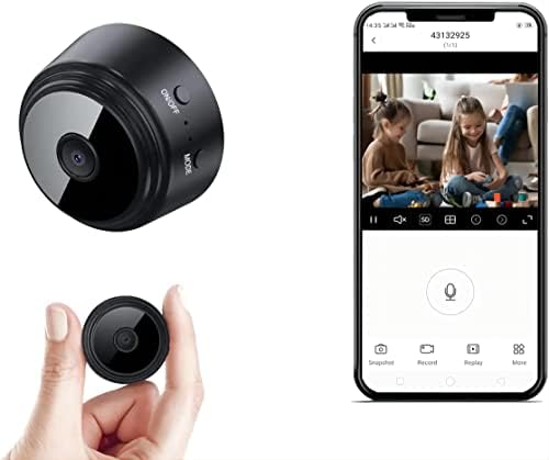 Waxoxih Mini WiFi מצלמת ריגול HD 1080p מצלמה נסתרת אלחוטית מצלמת מטפלת קטנה, מצלמת אבטחה ביתית עם אפליקציה חיה