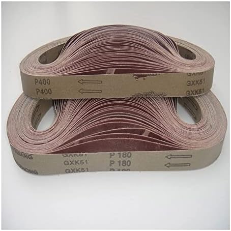 חגורת שוחק של Simwa 10 יחידות 762 x 25 ממ חגורת חול חומה בקורונדום, חגורת מלטש שוחקת אלומינה חומה לחגורת חגורת