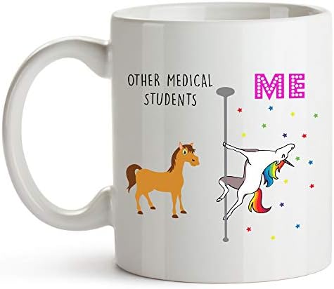 יוניק עיצובים רפואי תלמיד קפה ספל, 11 אונקיות, חד קרן ספל, רפואה בית ספר מתנות