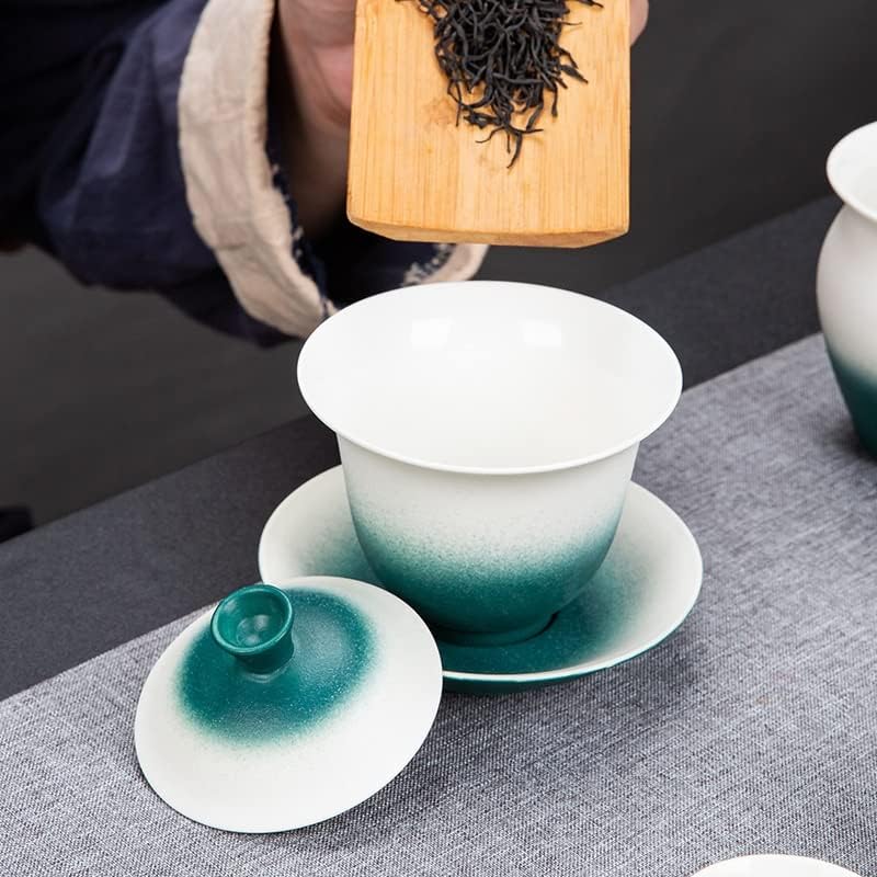 ZLXDP קרמיקה כוס תה סט נייד גאיוואן כוס תה סיני צבע תה סט מס מסורת טקס תה אספקת מתנות מתנות