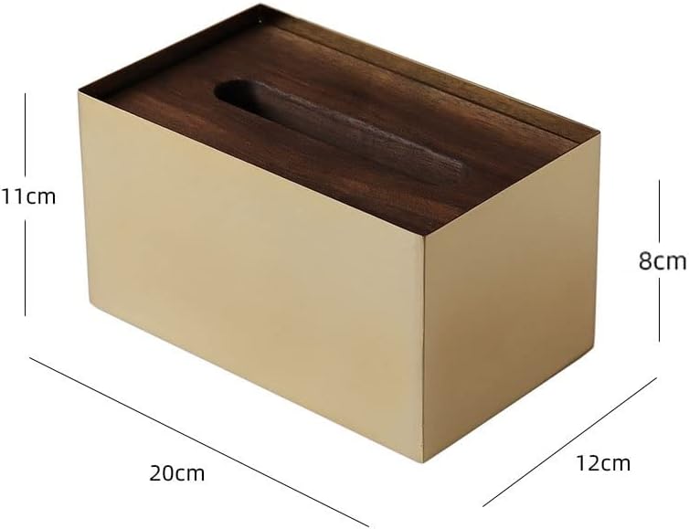 WYKDD WALNUT קופסת רקמות עץ קופסאות רקמות נשלפות שולחן ארוחת ערב מפית מפית מגבת נייר מארגן קופסא