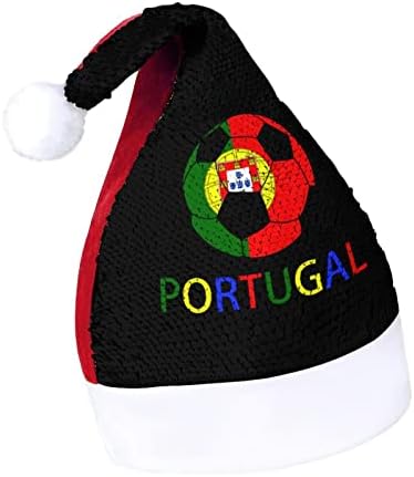 פורטוגל כדורגל פאייטים חג המולד כובעי סנטה חג המולד כובע למבוגרים שמח חג המולד המפלגה תלבושות