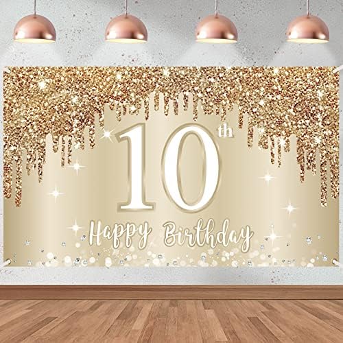שמח 15 יום הולדת באנר רקע קישוטי עבור בנות, זהב לבן מתוק 15 יום הולדת סימן ספקי צד, חמש עשרה שנה ישן יום הולדת