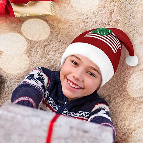 אמריקאי דגל אירי גאווה תלתן חג המולד כובע אישית סנטה כובע מצחיק חג המולד קישוטים