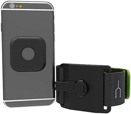 Navitech Black טלפון נייד עמיד למים פועל חגורת מותניים - תואם ל- Samsung Galaxy A12 סמארטפון