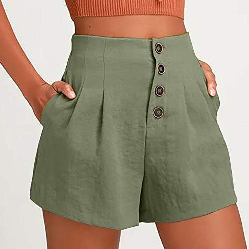 מכנסיים קצרים מזדמנים לנשים בקיץ מותניים גבוהות במותניים נוחות מכנסיים קצרים