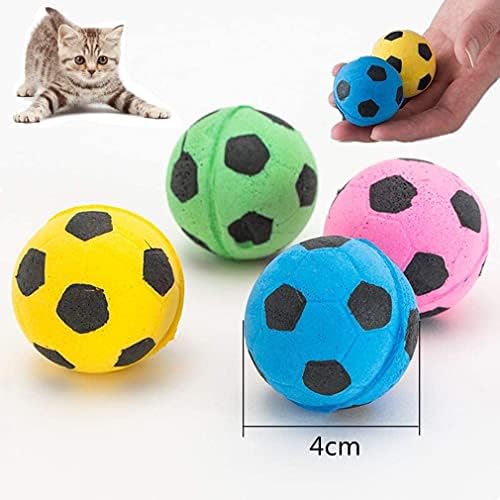 מודעות ללעוס צעצוע חיית מחמד רכה בצבע בהיר קצף כדורגל כדורגל כדורי צעצועים ספוג כדור צעצועים לחתול,