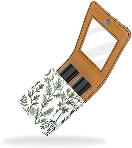 שפתון צמחי מרפא בצבעי מים מחזיק תיק איפור נייד חמוד עם מראה לכיס ארנק לוקח עד 3 שפתון