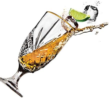 גודינגר אייס משקאות משקפיים, זהב פסים-דבלין קריסטל, סט של 4