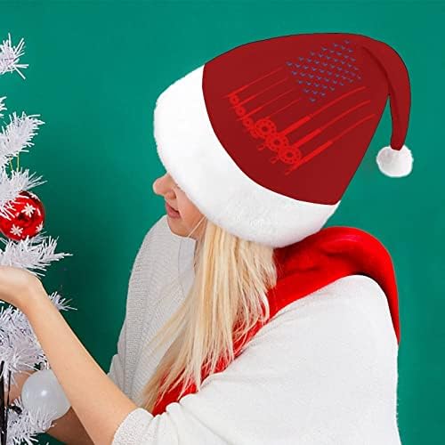 לטוס דיג אמריקאי דגל יוניסקס קלאסי חג המולד כובעי יפה חם סנטה כובע חג המולד כפת כובעים