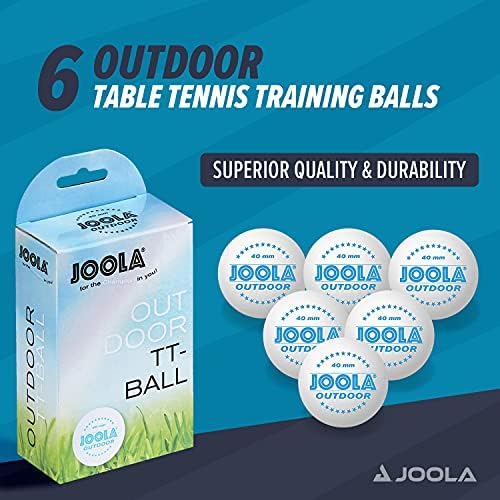 כדורי טניס שולחן חיצוניים של ג'ולה - 6 חבילות בגודל 40 ממ גודל פינג פינג כדורי אימונים ומשחק פנאי - כיף