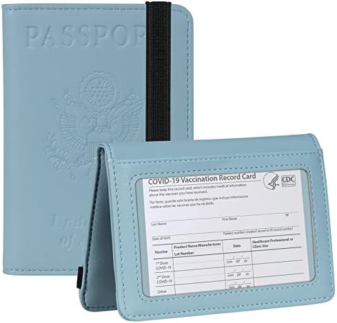 נסיעות ארנק דרכון בעל דרכון כיסוי מקרה עור נסיעות ארנק חסימת עבור גברים נשים