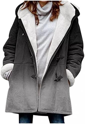מעילי ASCOBO לנשים מעיל טרנץ 'חורפי לבוש חורפי לבוש חיצוני כפתור מוצק מעילים קל משקל בתוספת מעילי ברדס