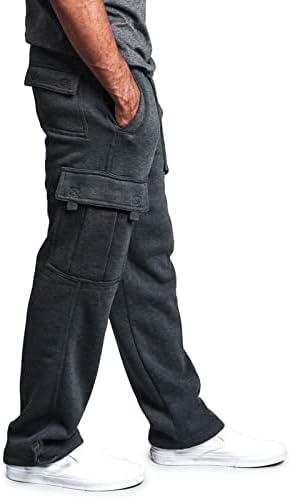 מטען מכנסי טרנינג לגברים במשקל כבד צמר זיעה מכנסיים ספורט בבאגי אימון מכנסיים רצים עם כיסים