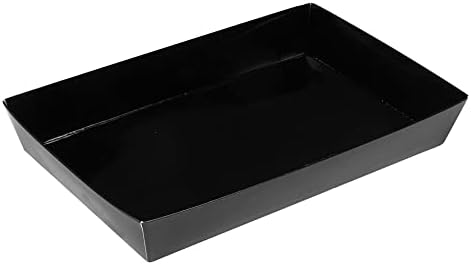 מלבן ראייה של Matsuri נייר שחור מגש סושי גדול - 9 x 6 x 1 1/2 - 100 קופסאות ספירה