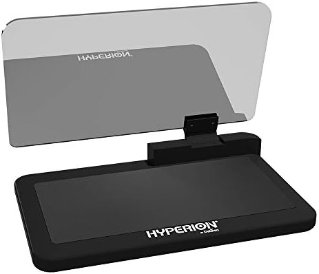 Hyperion Smartphone HUD HEAD UP מחזיק תצוגה עם אחיזה ללא החלקה, תצוגה רפלקטיבית של 6 אינץ 'ומיקום מחדש לזוויות